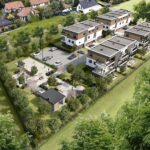 Osiedle Apartamenty Żerniki w Gliwicach z lotu ptaka — 13 budynków, ceny mieszkań od 9 900 zł za m²